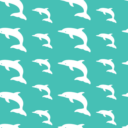 dolphin vector art background design for fabric and decor. Seamless patternのイラスト素材