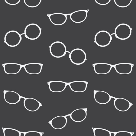 Glasses vector art background design for fabric and decor. Seamless patternのイラスト素材