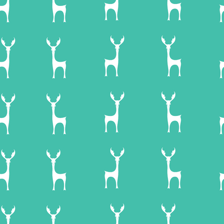Deer vector art background design for fabric and decor. Seamless patternのイラスト素材