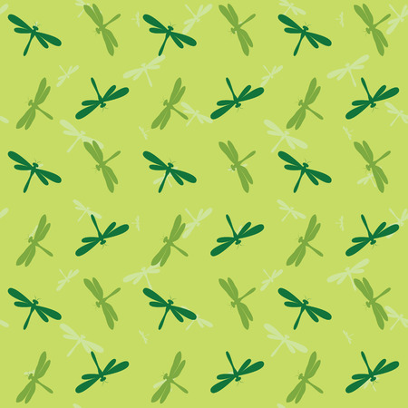 Dragonfly vector art background design for fabric and decor. Seamless patternのイラスト素材