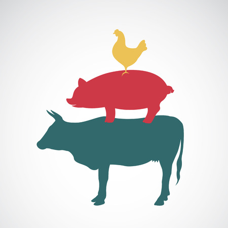 Group of animal farm labelのイラスト素材