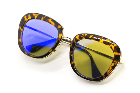 Modern fashionable sunglasses isolated on white background, Glasses.の写真素材