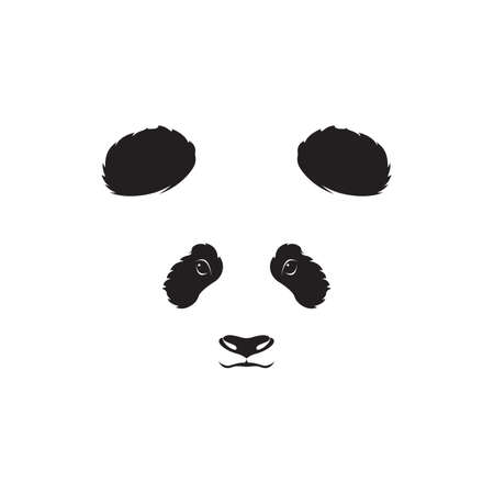 Vector of a panda face design on white background. Wild Animals. Easy editable layered vector illustration.のイラスト素材