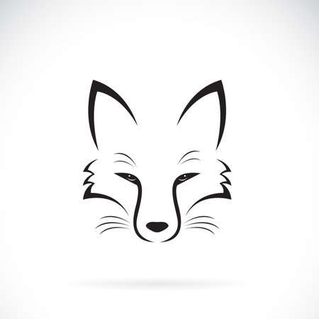 Vector of fox head design on white background. Easy editable layered vector illustration. Wild animals.のイラスト素材