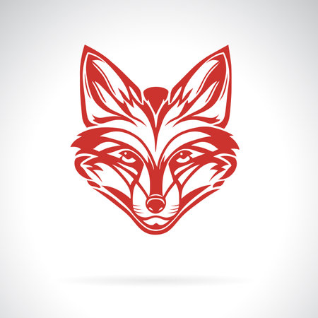 Vector of fox head design on white background. Easy editable layered vector illustration. Wild Animals.のイラスト素材