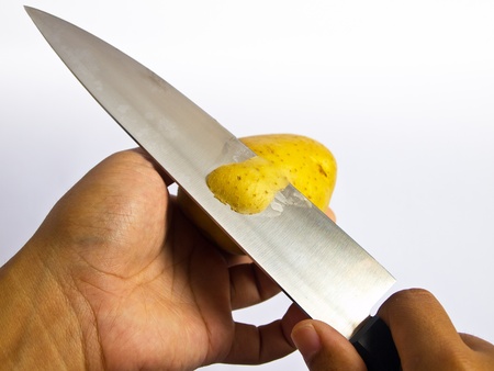 peel potato skin offの写真素材