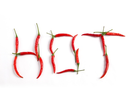 word hot with chilliの写真素材