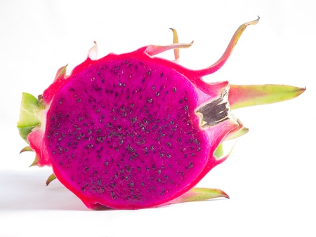 Dragon Fruit on white backgroundの写真素材