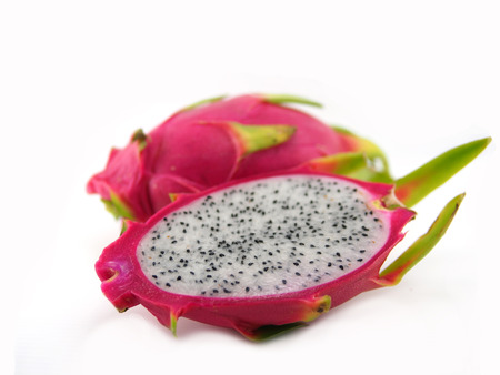 Dragon fruit on whiteの写真素材