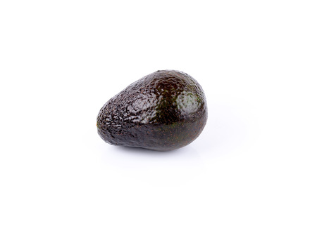 ripe avocado on white background
