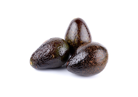 ripe avocado on white background
