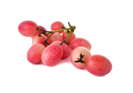 Red karonda fruit isolated on white background.の写真素材