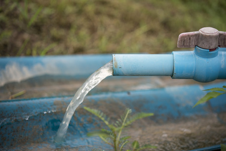 pvc pipe and water tap which supply for agricultureの写真素材