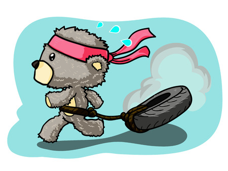 Running Bearのイラスト素材