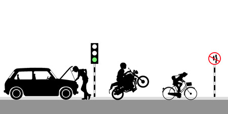 On green light everybody go  go  go のイラスト素材