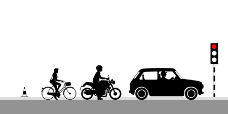 On red light everybody stop のイラスト素材