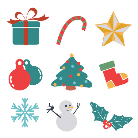 Christmas gift set のイラスト素材