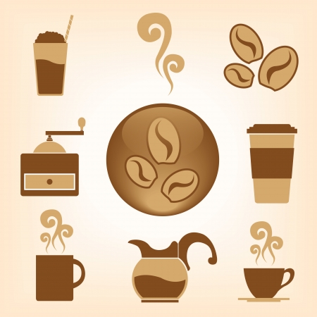 Coffee Vector icon collectionのイラスト素材
