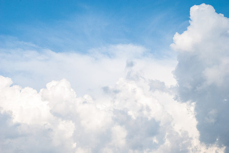 Clearly blue sky and clouds