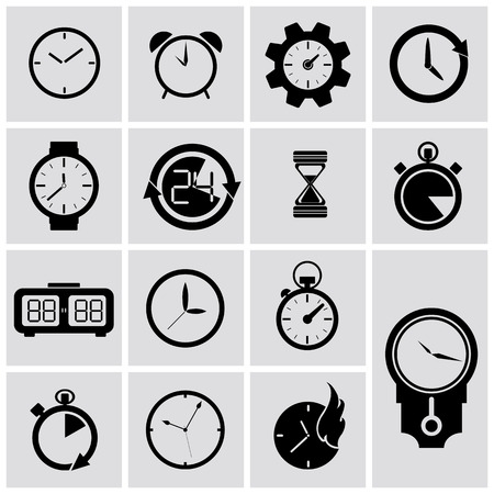 Black and grey timer icon のイラスト素材