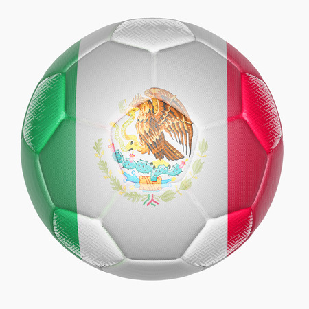Soccer ball mapping with Mexico flag の写真素材