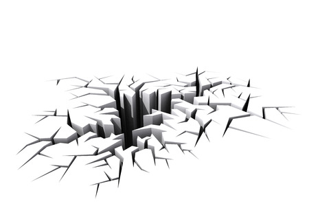 White craked ground floor rendered in 3d の写真素材