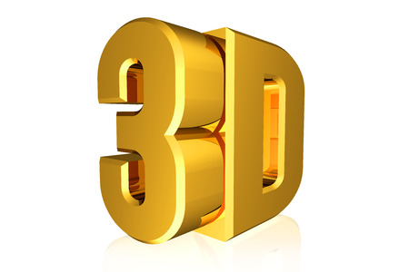 Shiny 3D word with reflection on white backgroundの写真素材