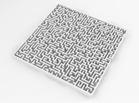 White maze complex way to find exit business concept.の写真素材