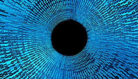 3D illustration of Binary digital code abstract background, digital concept.の写真素材