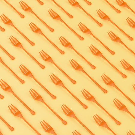 Pastel Beautiful Kitchen Tools, Minimal conceptual Art with clipping path.の写真素材