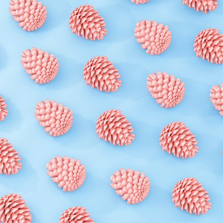 Christmas Decoration Pine Pastel minimal concept art with clipping path.