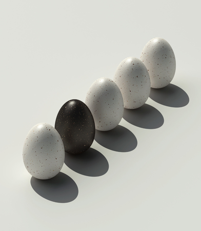 Minimal conceptual Egg Background, art and space design - with clipping path.の写真素材