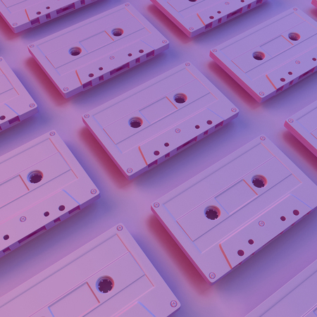 Creative Idea Cassette Tape Minimal Concept Design.の写真素材