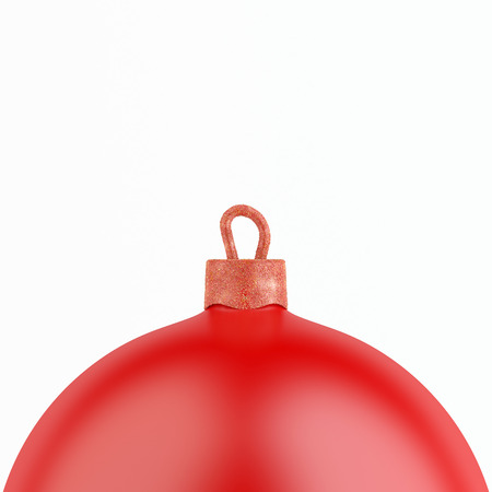 Christmas Decoration Ball on White Background with clipping path.の写真素材