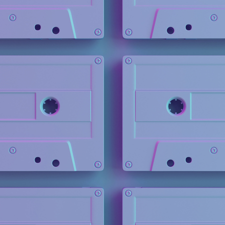 Creative Idea Cassette Tape Minimal Concept Design.の写真素材
