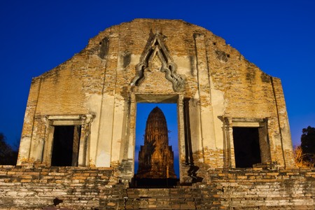 Wat Ratburana, Ayutthaya Thailandの写真素材