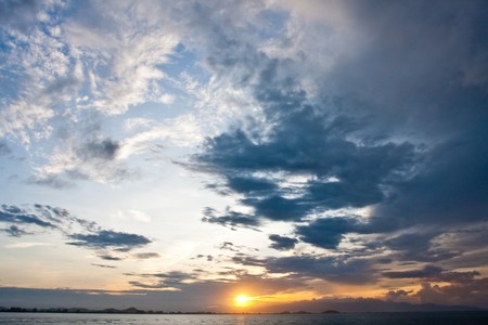 Sunrise on Thai sea at viewpoint imageの写真素材