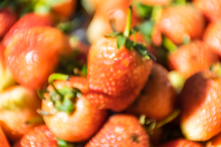 Macroshot ,Strawberry blur background, Valentine's daysの写真素材