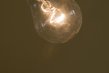 Turn on the lamp light and little shine , black background