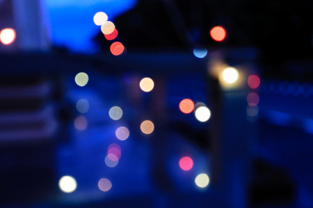 Dot color blurring background,darknight road view,lighting blurring lens for lightbulb