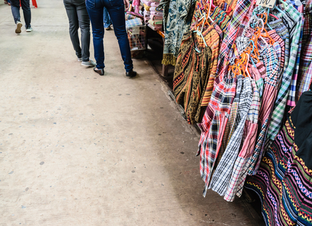 Patterned fabrics  Thailand's clothes, background textureの写真素材