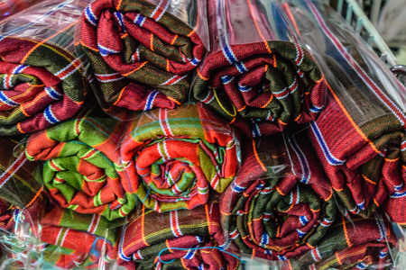 Pattern fabrics background texture,Thailand retro concept