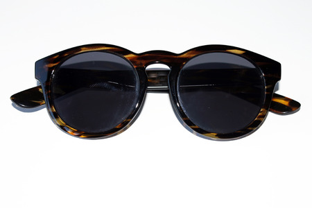 Sunglasses on white backgroundの写真素材