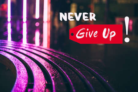never give upの写真素材