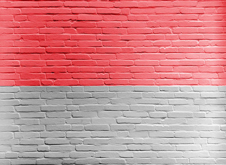 Indonesian independence flag on the wall 2 suitable for your designの写真素材