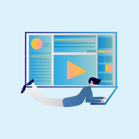 Set of Development Illustration for development, mobile, shop and marketing. Modern flat design concept. Web page design for website and mobile website. Flat vector illustration. Easy edit. Vector.のイラスト素材
