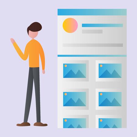 Set of Online Marketing Illustration. template for online shop, marketing, sales and sosial media. Modern flat design concept. Web page design for website and mobile website. Flat vector illustration.のイラスト素材