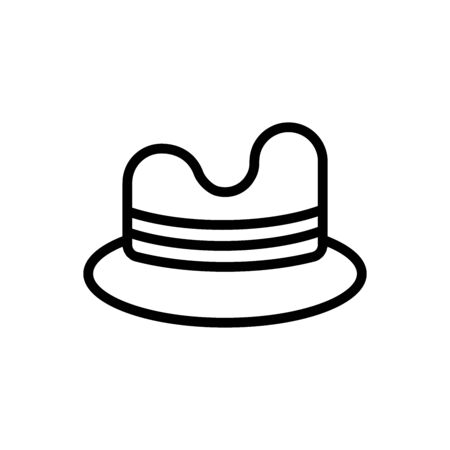 classic hat outline icon. vector illustration. Isolated on white background.のイラスト素材