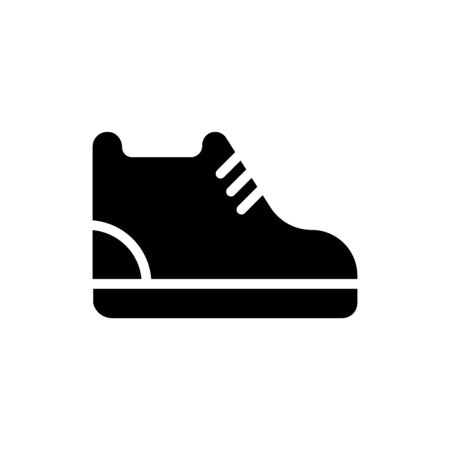 Icon shoes in glyph style. vector illustration and editable stroke. Isolated on white background.のイラスト素材