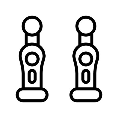 Icon game controller in outline style. vector illustration and editable stroke. Isolated on white background.のイラスト素材